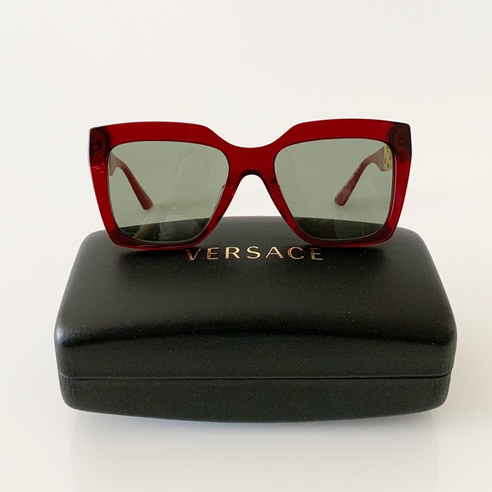 Versace Red Sunglasses - Picture 12 of 13